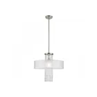 Livex Lighting 41121-91 Vista 1-Lumière 100W Nickel brossé Suspendu