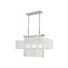Livex Lighting 41123-91 Vista 3-lumières 300W Nickel brossé Lustre