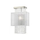 Livex Lighting Bella 41128-91 40W 1-Lumière Nickel brossé Applique Murale