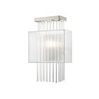 Livex Lighting Alexis 41140-91 40W 1-Lumière Nickel brossé Applique Murale