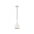 Livex Lighting 41171-69 Amador 1-Lumière 60W Blanc brillant avec accents chromés polis Suspendu