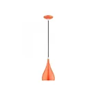Livex Lighting 41171-77 Amador 1-Lumière 60W Orange brillant avec accents en chrome poli Suspendu