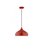 Livex Lighting 41172-72 Amador 1-Lumière 60W Rouge brillant avec accents en chrome poli Suspendu
