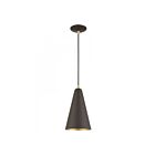 Livex Lighting 41175-07 Dulce 1-Lumière 60W Bronze avec accents en laiton antique Suspendu