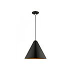Livex Lighting 41176-68 Pendants 1-Lumière 60W Noir brillant Suspendu