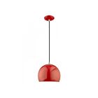 Livex Lighting 41181-72 Pendants 1-Lumière 60W Rouge brillant Suspendu