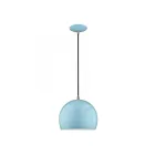 Livex Lighting 41181-74 Pendants 1-Lumière 60W Bleu bébé brillant Suspendu