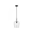 Livex Lighting 41237-04 Avery 1-Lumière 60W Noir avec accents en nickel brossé Suspendu