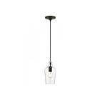 Livex Lighting 41240-04 Avery 1-Lumière 60W Noir avec accents en nickel brossé Suspendu