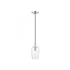 Livex Lighting 41240-91 Avery 1-Lumière 60W Nickel brossé Suspendu