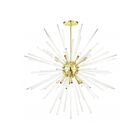 Livex Lighting 41260-12 Utopia 16-Lumières 640W Laiton satiné Suspendu