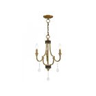 Livex Lighting 41273-02 Glendale 3-lumières 180W Laiton antique avec accents de bronze Lustre