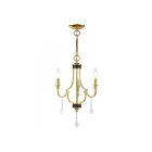 Livex Lighting 41273-03 Glendale 3-lumières 180W Laiton poli avec accents de bronze Lustre