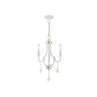 Livex Lighting 40915-04 Arabella 3-lumières 180W Blanc avec accents en laiton poli Lustre