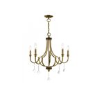Livex Lighting 41275-01 Glendale 5-lumières 300W Laiton antique avec accents de bronze Lustre