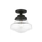 Livex Lighting Avondale 41291-04 1-Lumière 60W Noir Plafonnier Semi Encastré
