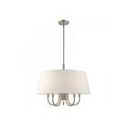 Livex Lighting 41315-91 Belclaire 6-Lumières 350W Nickel brossé Suspendu