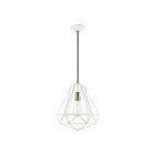 Livex Lighting 41324-13 Knox 1-Lumière 60W Blanc texturé avec accents en laiton antique Suspendu