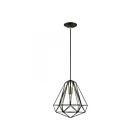 Livex Lighting 41324-14 Knox 1-Lumière 60W Blanc texturé avec accents en laiton antique Suspendu