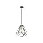 Livex Lighting 41324-68 Knox 1-Lumière 60W Noir brillant Suspendu