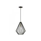 Livex Lighting 41325-14 Linz 1-Lumière 60W Noir texturé avec accents en laiton antique Suspendu