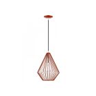 Livex Lighting 41325-72 Linz 1-Lumière 60W Rouge brillant avec accents en chrome poli Suspendu