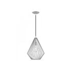 Livex Lighting 41325-80 Linz 1-Lumière 60W Gris nordique avec accents en chrome poli Suspendu