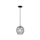 Livex Lighting 41326-04 Geometrix 1-Lumière 60W Noir Suspendu