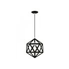 Livex Lighting 41328-04 Ashland 1-Lumière 60W Noir avec accents en nickel brossé Suspendu