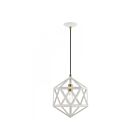 Livex Lighting 41328-13 Ashland 1-Lumière 60W Blanc texturé avec accents en laiton antique Suspendu