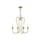 Livex Lighting 41364-01 Lucerne 4-lumières 240W Laiton antique Lustre