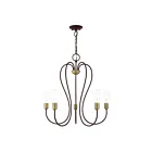 Livex Lighting 41365-07 Lucerne 5-lumières 300W Bronze avec accent en laiton antique Lustre