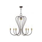 Livex Lighting 41367-07 Lucerne 7-lumières 420W Bronze avec accents en laiton antique Lustre