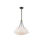 Livex Lighting 41383-07 Prato 3-lumières 120W Bronze avec accents en laiton antique Lustre