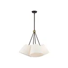 Livex Lighting 41384-07 Prato 4-lumières 160W Bronze avec accents en laiton antique Lustre