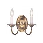 Livex Lighting Home 4152-01 120W 2-Lumières Laiton antique Applique Murale