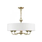 Livex Lighting 41775-01 Edinburgh 5-lumières 300W Laiton antique Lustre