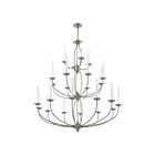 Livex Lighting 41863-01 Harrington 24-lumières 960W Nickel brossé Lustre