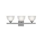Livex Lighting 4203-91 Somerset 3-Lights 300W Nickel brossé Luminaire de vanité