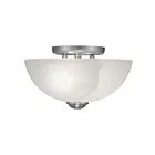 Livex Lighting Somerset 4206-91 2-Lumières 120W Nickel brossé Plafonnier Semi Encastré