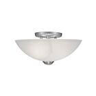 Livex Lighting Somerset 4207-91 2-Lumières 120W Nickel brossé Plafonnier Semi Encastré