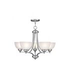 Livex Lighting 4222-91 Somerset 5-lumières 500W Nickel brossé Lustre