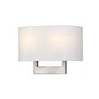 Livex Lighting Hayworth 42401-91 80W 2-Lumières Nickel brossé Applique Murale
