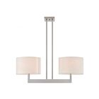 Livex Lighting 42404-91 Hayworth 2-lumières 120W Nickel brossé Lustre