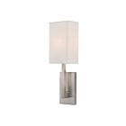 Livex Lighting Hayworth 42411-91 40W 1-Lumière Nickel brossé Applique Murale