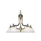 Livex Lighting 4255-01 Port 5-lumières 500W Laiton antique Lustre