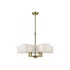 Livex Lighting 42665-01 Rubix 5-lumières 200W Laiton antique Lustre