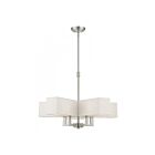 Livex Lighting 42665-91 Rubix 5-lumières 200W Nickel brossé Lustre