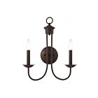 Livex Lighting Estate 42682-07 120W 2-Lumières Bronze Applique Murale