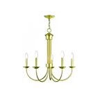 Livex Lighting 42685-04 Estate 5-lumières 300W Laiton poli Lustre